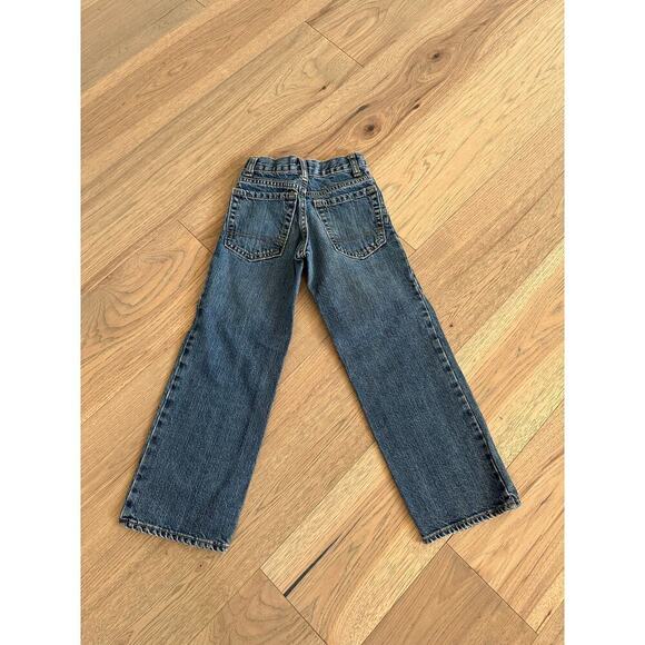 Old Navy Boys Medium Wash Wide Leg Adjustable Waist Denim Jeans Size 7 - Picture 3 of 8